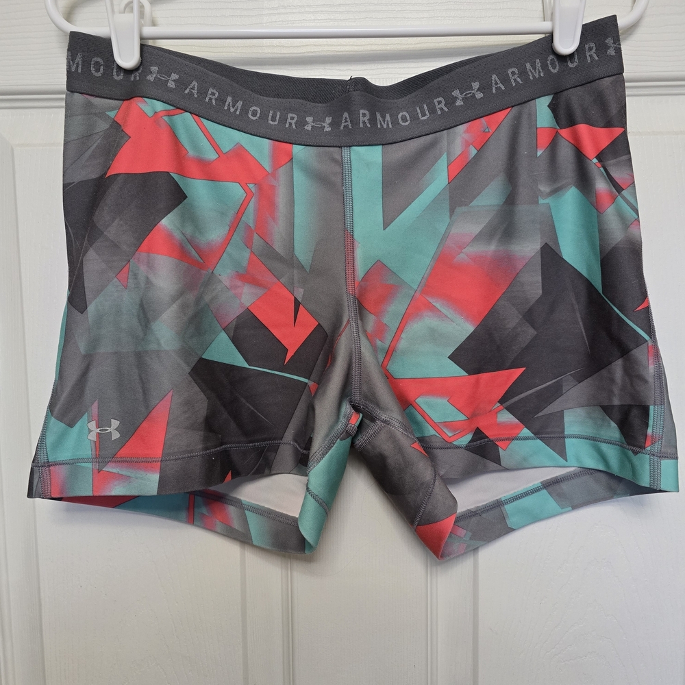 Under Armour Gray and Teal Patterned Shorts